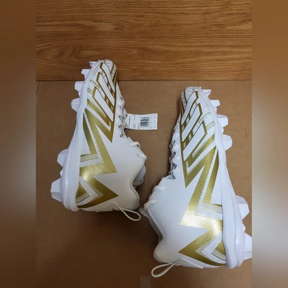 Adidas Freak Spark MD 23 White/Gold Football Cleats Men Size 13 NWT - Picture 2 of 9